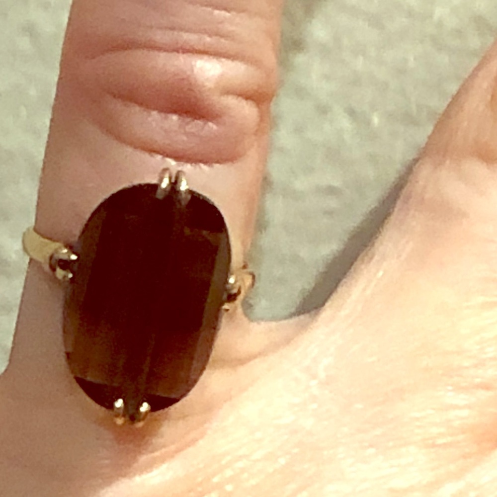 Smoky quartz ring.
